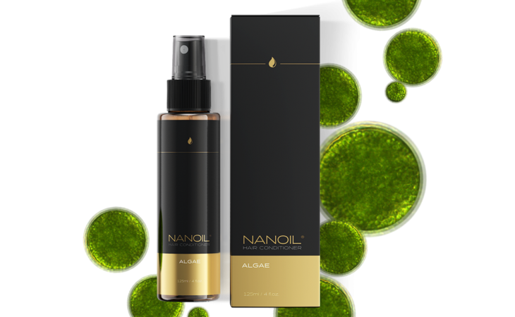 богат на водорасли двуфазен балсам за коса Nanoil